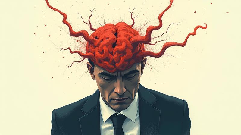 Abstract illustration representing stress or mental burden